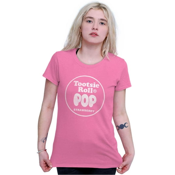 Retro Tootsie Pop Flavors Strawberry Women's T Shirt Ladies Tee Brisco Brands L