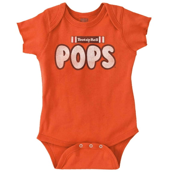 Retro Tootsie Roll Pop Lollipops Logo Romper Boys or Girls Infant Baby Brisco Brands NB
