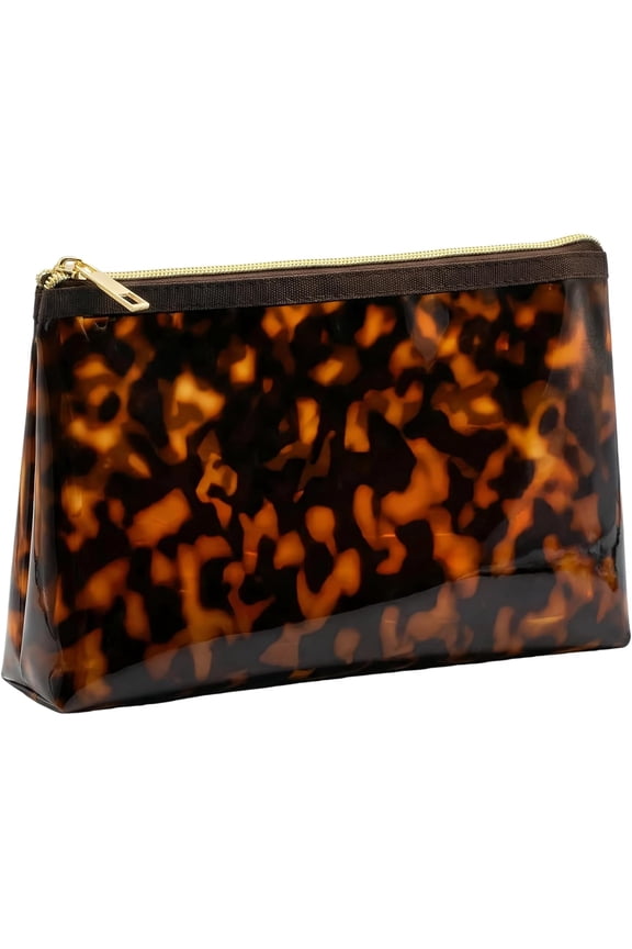 Retro Tortoise Printed Makeup Cosmetic Bag Mini Pouch