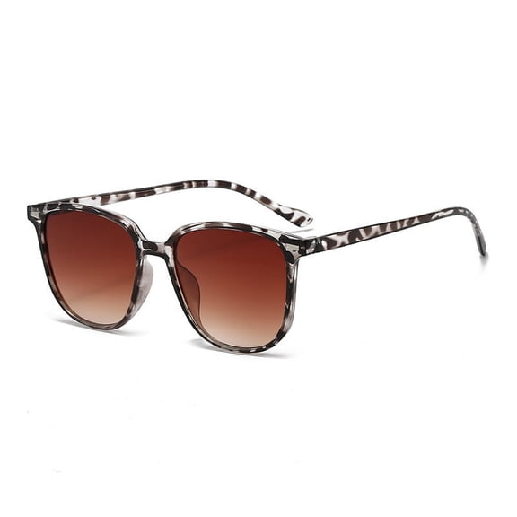 Retro Tortoise Shell Square Sunglasses with Gradient Lenses, UV400 Protection Fashion Eyewear