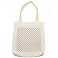 thumbnail image 1 of Retro Tote Bag, Abstract Pattern with Circles and Small Triangles in Soft Pastel Colors, Cloth Linen Reusable Bag for Shopping Books Beach and More, 16.5" X 14", Cream, by Ambesonne, 1 of 2