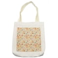 thumbnail image 1 of Retro Tote Bag, Retro Ornate Flowers in Drawing Style Little Hearts Singing Birds Garden, Cloth Linen Reusable Bag for Shopping Books Beach and More, 16.5" X 14", Cream, by Ambesonne, 1 of 2