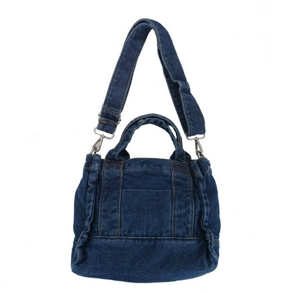 Retro Travel Denim Shoulder Handbag with Adjustable Strap for Cross Body Womens Jeans Bag Pouch Retro Travel Zipper Clos
