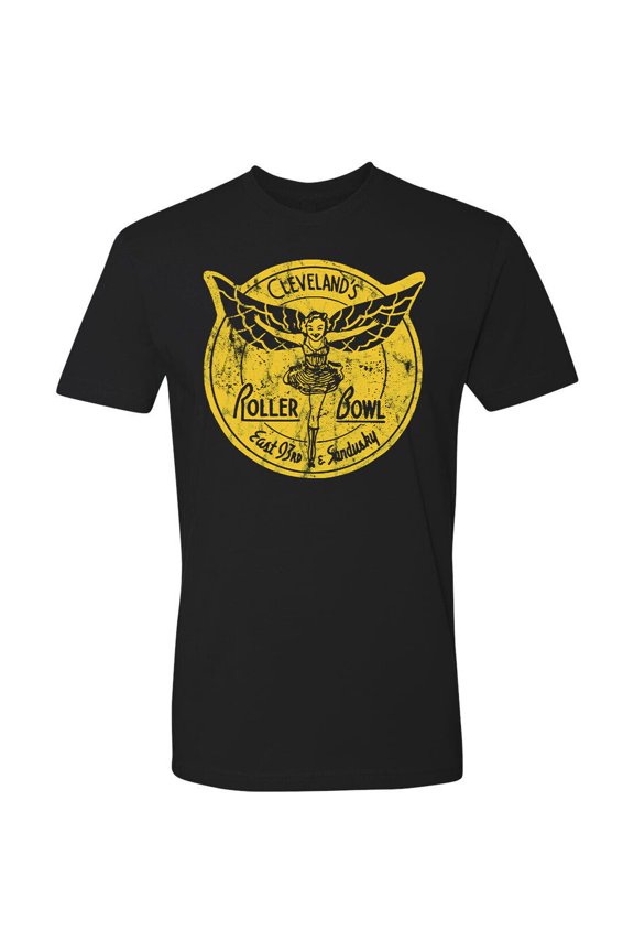 Retro Travel Tee T Shirt Roller Skate Rink Cleveland Ohio Roller Bowl