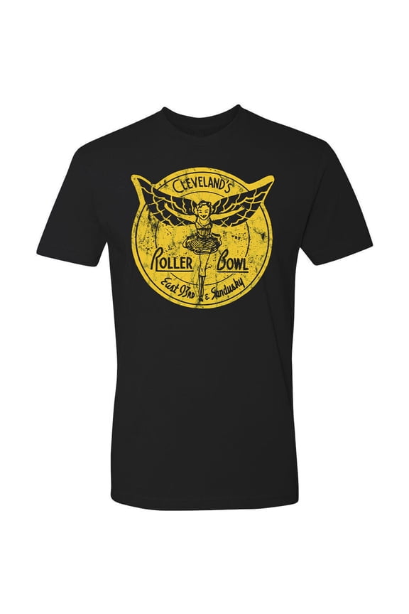 Retro Travel Tee T Shirt Roller Skate Rink Cleveland Ohio Roller Bowl