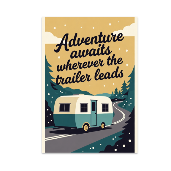 Retro Travel Wall Art - Adventure Seeker - 13x19 Poster Print