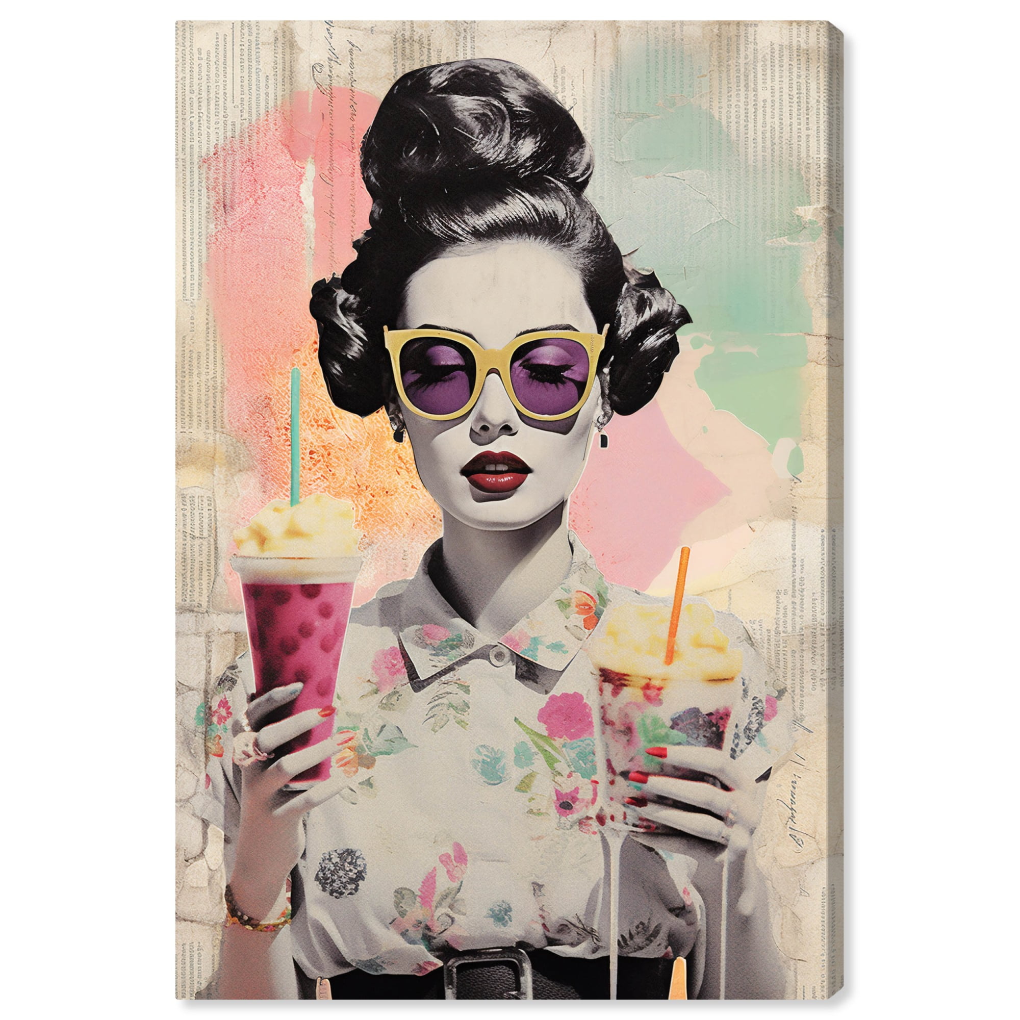 Retro Treats Colorful Canvas Art Print 15" x 10"