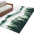 thumbnail image 1 of Retro Trees Plants Area&nbsp;Rug 2.7x5ft Green Mountains Forest Bird Non-Slip&nbsp;Washable Square&nbsp;Rugs Soft Felt Indoor Floor Mat for Bedroom Kitchen Living Room Bathroom, 1 of 9