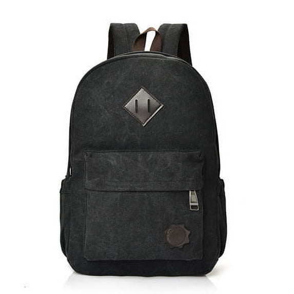 Retro Trend Canvas Bag College Style Backpack College Student Schoolbag,Green