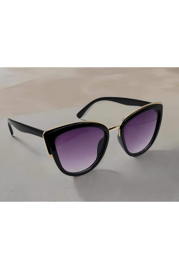 Retro Triangle Cat Eye Sunglasses | Cateye Sunglasses Vintage Black