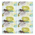 thumbnail image 1 of Retro Tribal Boho Flax Placemats Set of 6, 12x18 Inch Rustic Style Artistic Table Mats, Washable Vintage Ethnic Decor for Classic Earthy Kitchen and Dining Table, 1 of 5