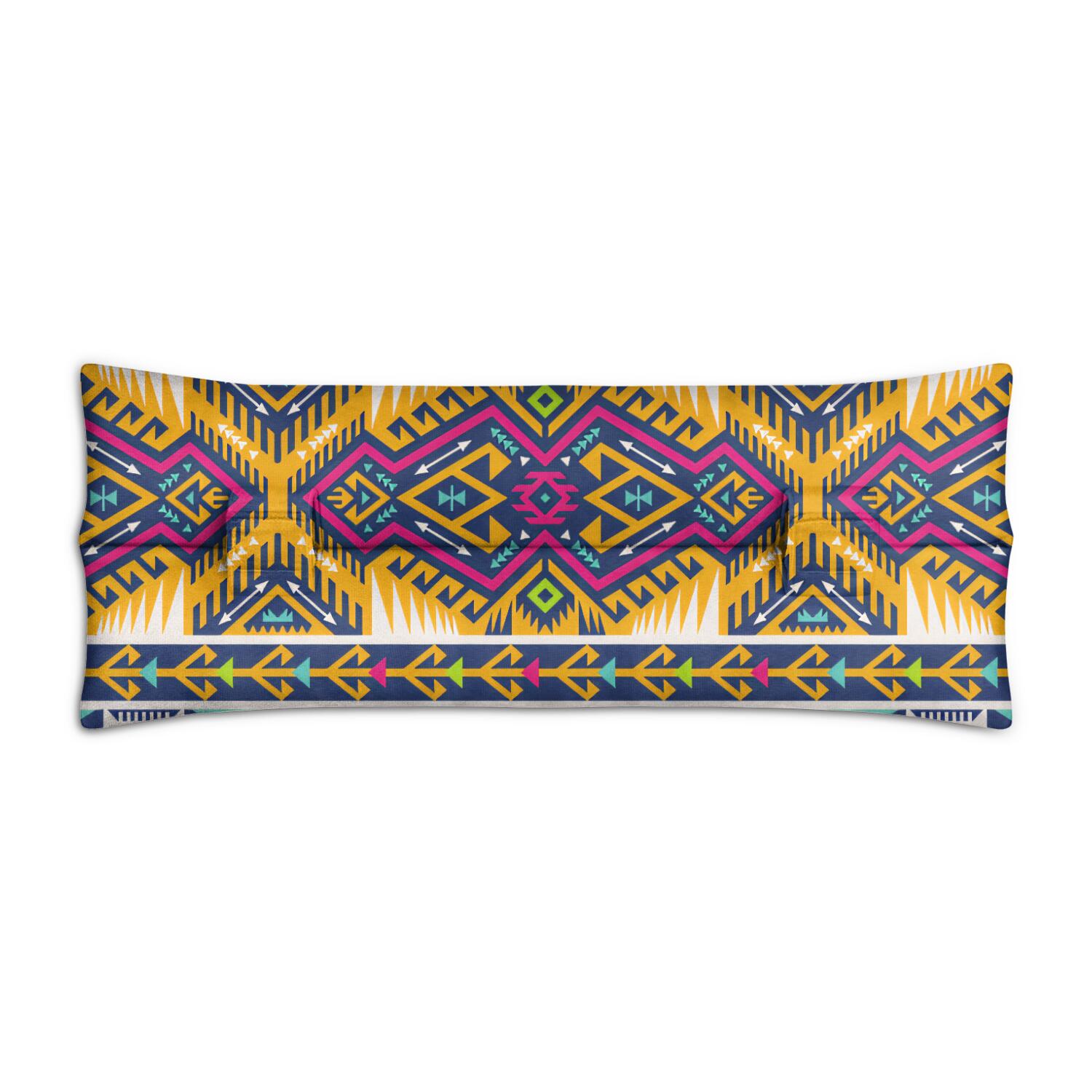 Retro Tribal Mastectomy Pillow - Post Heart Surgery Seatbelt Cushion, Abstract Design, Soft Material