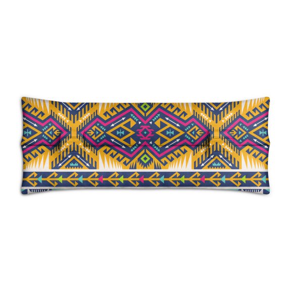 Retro Tribal Mastectomy Pillow - Post Heart Surgery Seatbelt Cushion, Abstract Design, Soft Material
