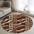 thumbnail image 1 of Retro Tribal Round Area Rug 3Ft Washable Small Circle Rugs for Kitchen Entryway, Middle Century Bohemia Minimalist Art Red Brown Non-Slip Carpet Floor Mats Indoor Outdoor Carpet Runner Home Decor, 1 of 8