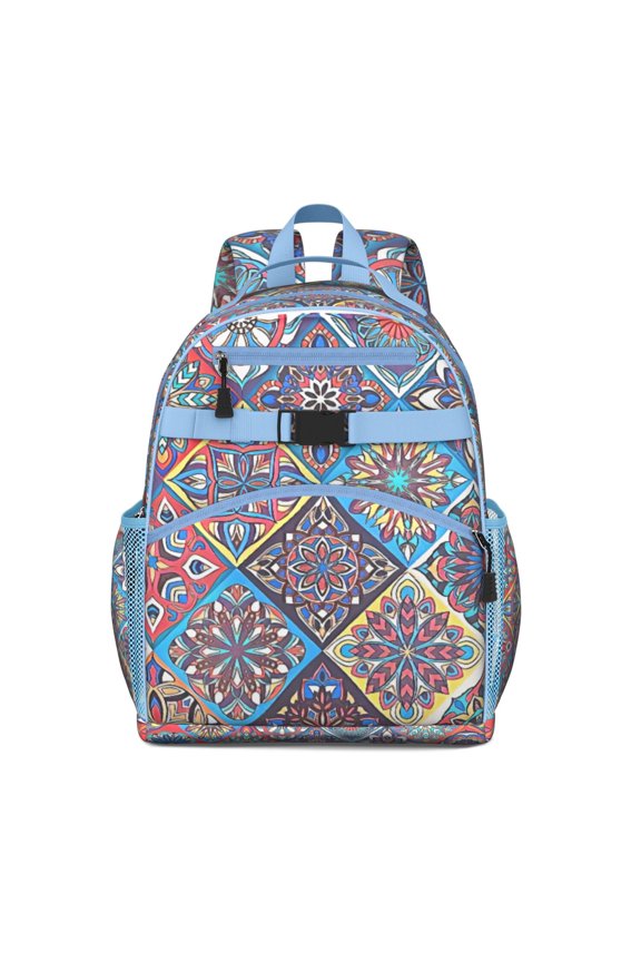 Retro Tribal Rustic School Backpack - Waterproof Lightweight Bag for Students