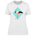 thumbnail image 1 of Retro Tropical Flamingo T-Shirt Women -Image by Shutterstock, Female x-Large, 1 of 2