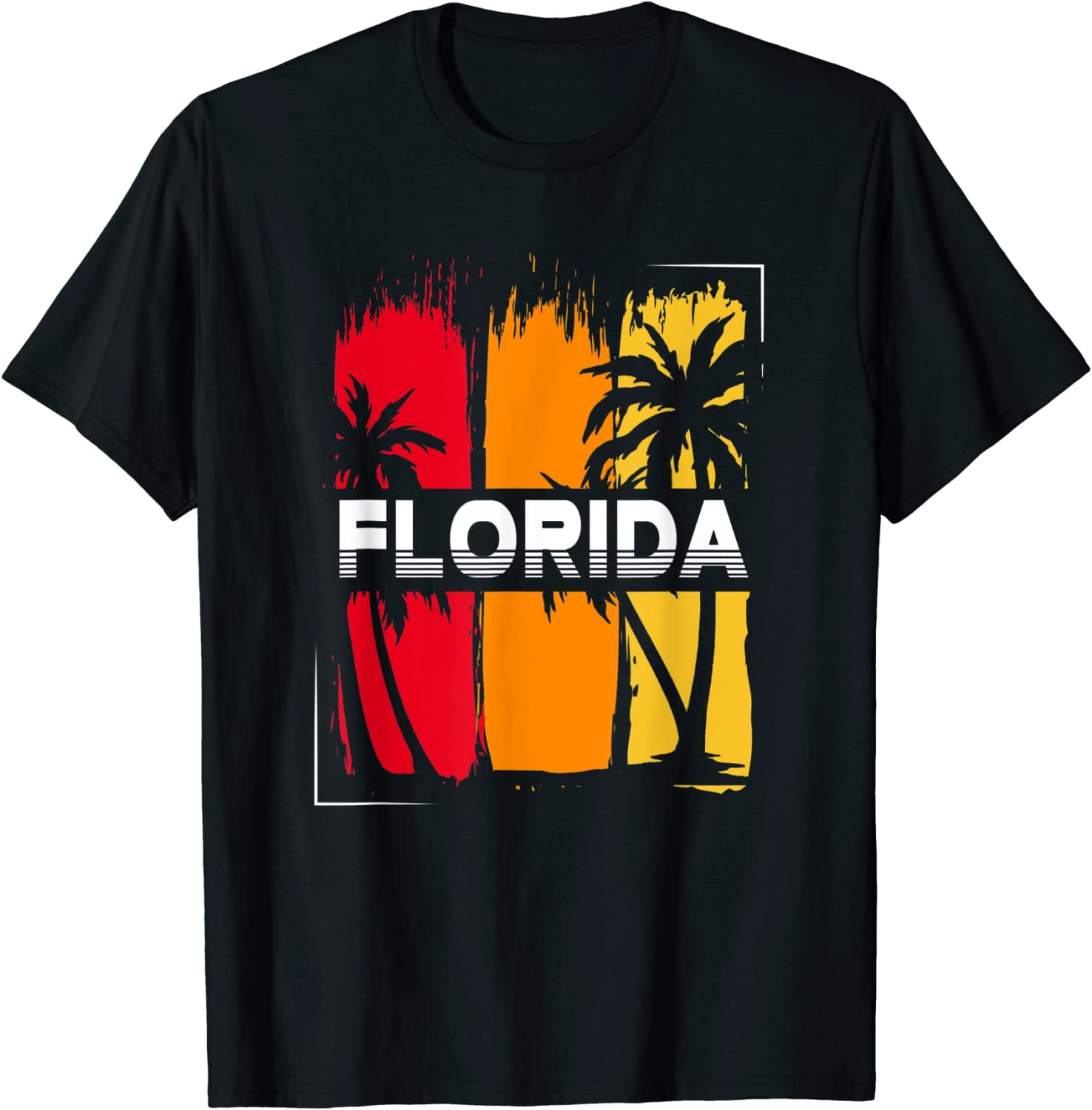 Retro Tropical Summer Vacation South Beach FL Miami Florida T-Shirt ...