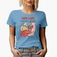 thumbnail image 1 of Retro True Love Never Dies with Skeleton Couple, Valentine's Day Gift, Baby Blue T-Shirt, 2XL, 1 of 5