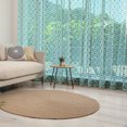 thumbnail image 1 of Retro Tulle Curtains with Rod Pocket, Abstract Ornaments with Black Dots Inside Floral Motifs Symmetrical Tile, Sheer Drape for Wedding Party 2 Panels, 7 Sizes, Pale Blue Black White, by Ambesonne, 1 of 3