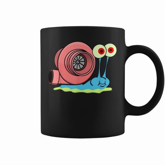 Retro Turbo Car Meme Fast Snail With Racing Coffee Mugs