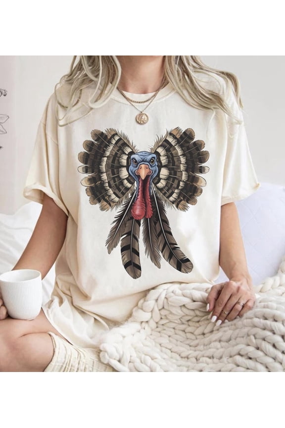 Retro Turkey Thanksgiving Tee, Thanksgiving T-Shirt, Cute Turkey Shirt, Fall T-Shirt, Autu