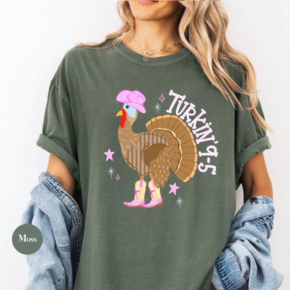 Retro Turkin' 9-5 Thanksgiving Comfort Shirt, Funny Country Turkey TShirt