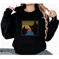 thumbnail image 1 of Retro Two Black Cats Vintage Graphic Trendy Tee T-Shirt Top Print Hooded long-sleeved Black S-2XL, 1 of 7