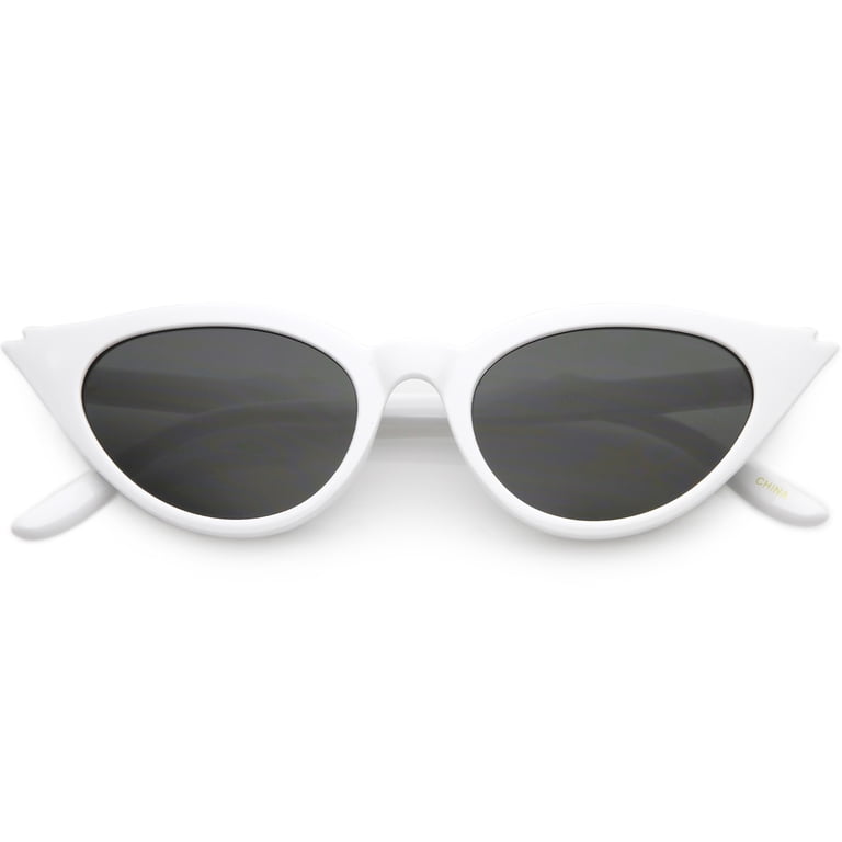 Retro Two Point Cat Eye Sunglasses Colored Oval Lens 49mm  display picture 1