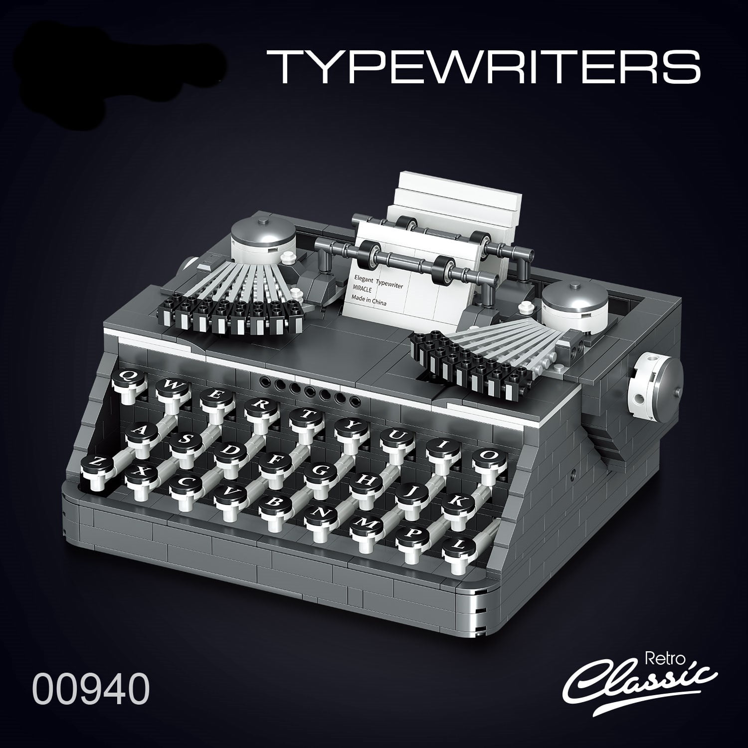 820PCS Typewriter Building Blocks Classic Creative Ideas Machine