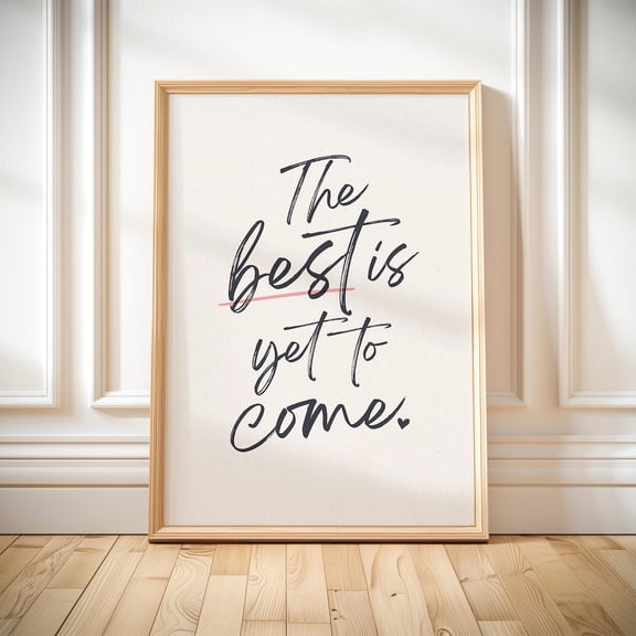 Retro Typography Wall Art Print, Inspirational Quote Decor
