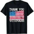thumbnail image 1 of Retro US Flag Military Vet Appreciation - Thank You Veterans T-Shirt, 1 of 4