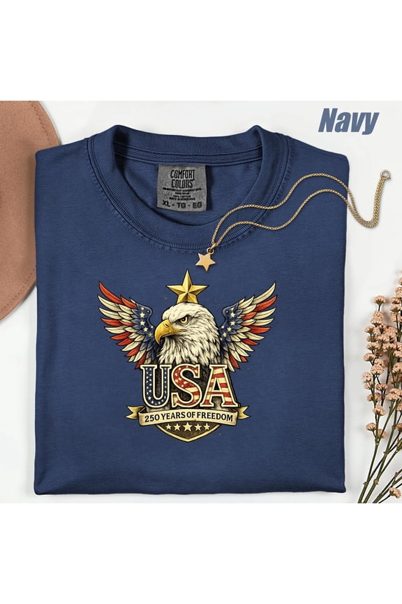 Retro USA 250 Shirt, Independence Day Shirt, USA 250th Anniversary Flag Tee, 4th of July Patriotic T-Shirt Gift