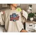 thumbnail image 1 of Retro USA Flag Sweatshirt, Ameri-Can 4th of July Crewneck, Funny American Flag Freedom Gift, 1 of 5