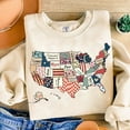 thumbnail image 1 of Retro USA Map Sweatshirt, God Says You Are Crewneck, Bible Verse Pullover, Patriotic Faith Top, 4th of July Christian Sweatshirt, 1 of 5
