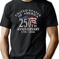 thumbnail image 1 of Retro USA Patriotic Men’s USA 250th Anniversary Semiquincentennial Unisex Adult Tee 1776-2026 250 Years of Freedom Graphic Casual T-Shirt for Men Women, 1 of 7