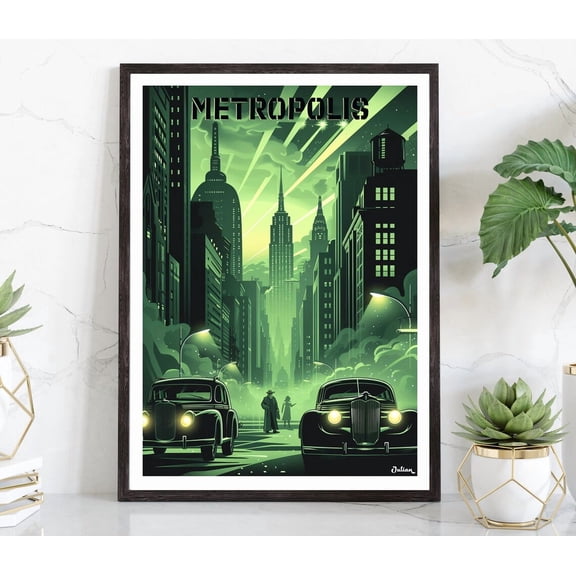 Retro Ufo Print, 1950S Psychedelic Alien Wall Art Home Decor #5205, 12x18 UNFRAMED
