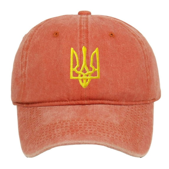 Retro Ukraine Hat for Women Men Vintage Washed Denim Baseball Caps