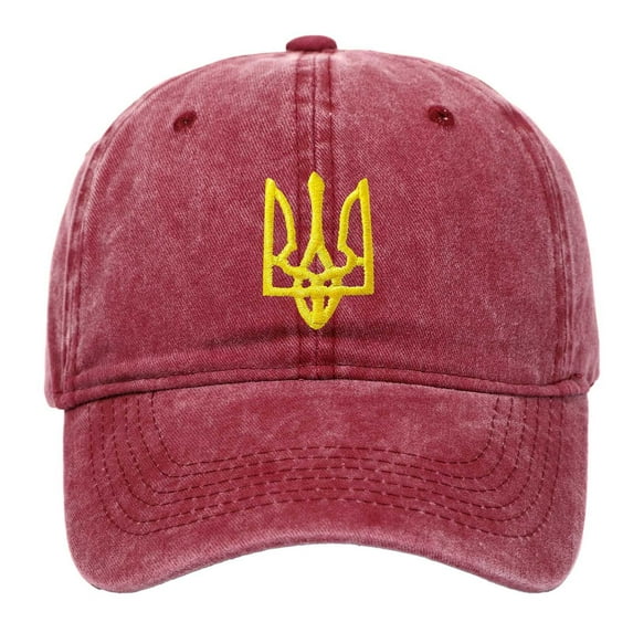 Retro Ukraine Hat for Women Men Vintage Washed Denim Baseball Caps