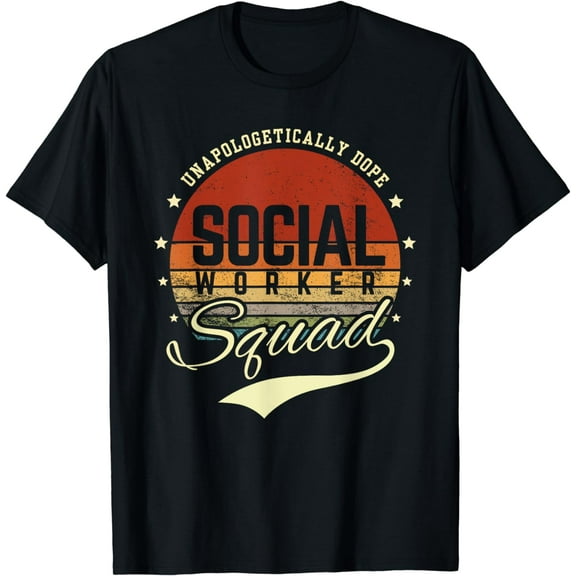 Retro Unapologetically Dope Black Social Worker Squad T-Shirt
