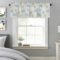 thumbnail image 1 of Retro Underwater Blue Crab Green Seashell Valances for Windows,Kitchen Valance Rod Pocket Short Curtain, Ocean Starfish Valance Curtain Window Valances for Bedroom Bathroom Living Room 42x18in, 1 of 9