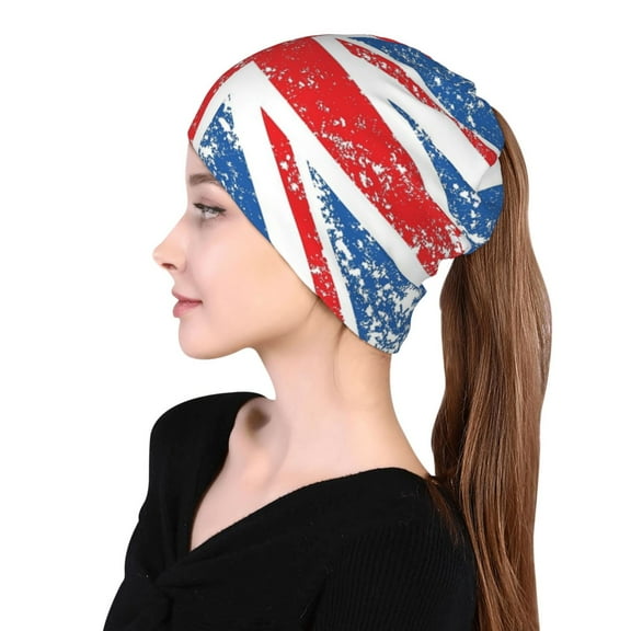Retro Union-Jack Flag Beanie Skull Cap Lightweight Hip Hop Dwarf Hat Beanie Hat For Women Men