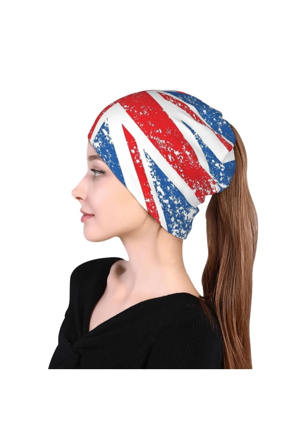 Retro Union-Jack Flag Beanie Skull Cap Lightweight Hip Hop Dwarf Hat Beanie Hat For Women Men