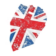 Retro Union-Jack Flag Dog Bandana Adjustable Dog Bib Scarf Handkerchief For Large Medium Small Dogs Cats Pets