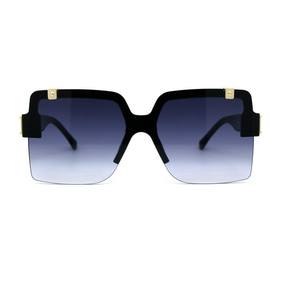 Retro Unique Flip Up Mafia Plastic Sunglasses Black Smoke