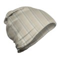 thumbnail image 1 of Retro Unisex Beanie, Geometric Stripes Pattern, Hiking Outdoors, Grey Yellow, by Ambesonne, 1 of 1