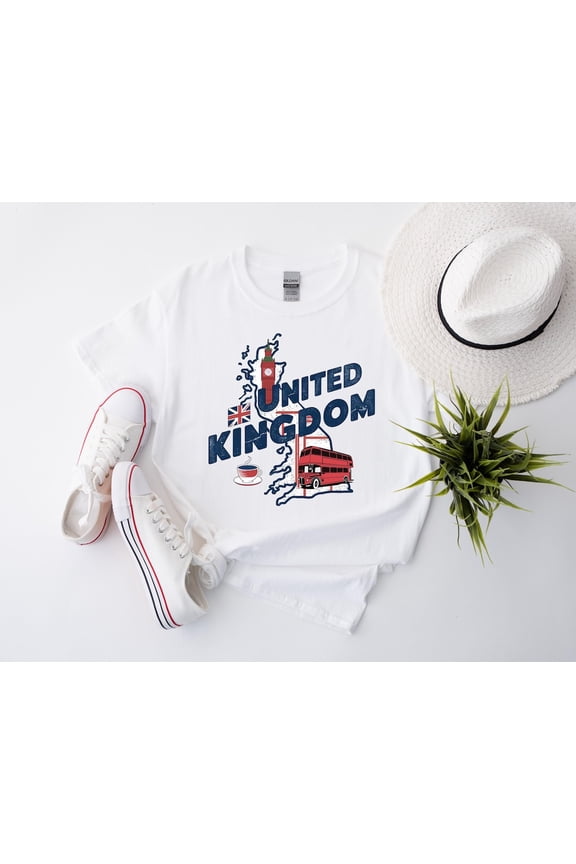 Retro United Kingdom Travel UK Vacation Britain T-Shirt - All Size S-5XL