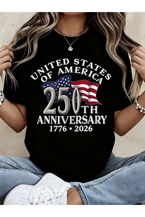 Retro United States of America 250th Anniversary T-Shirt - Patriotic 1776-2026 American Flag Graphic Tee for Men and Women - Vintage USA Semiquincentennial Celebration Apparel