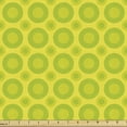 thumbnail image 1 of Ambesonne Retro Fabric by the Yard Upholstery, Rhythmic Circle, 1 Yard, Yellow Green, 1 of 5