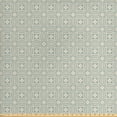 thumbnail image 1 of Ambesonne Retro Fabric by the Yard Upholstery, Geometric Elements Flowers, 2 Yards, Reseda Green and Beige, 1 of 4