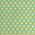 thumbnail image 1 of Ambesonne Retro Fabric by the Yard Upholstery, Floral Tile Art Motifs, 2 Yards, Sea Green Yellow Beige, 1 of 4